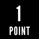 hotel bohinj White number 1 above the word POINT in bold, capital letters, centered on a solid black background.