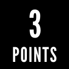 hotel bohinj White text on a black background reads 3 POINTS with the number 3 above the word POINTS.
